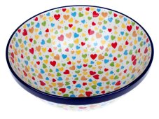 Schüssel KLASSIK 28 cm Bunte Herzen UNIKAT