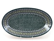Platten Oval 45 cm   Aztec Sonne grüne