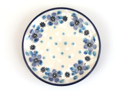 Teabag Plate 10 cm (4")   Blue and white