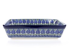 Auflaufform rechteckig 28 cm   Blaue Blätter