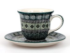 Tasse mit Untertasse 0,15 l   Aztec Sonne grüne