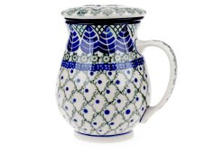 Kräuterteebecher  0,45 l   Blaue Blätter