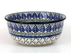 Schüssel 20 cm   Blaue Blätter