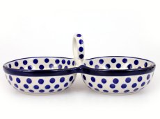 Double Bowl 25 cm Dots