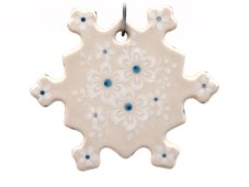 ozdoba 7,5 cm Sněhové květy