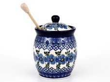 Honey jar 0,4 l (13 oz) Blue Rose