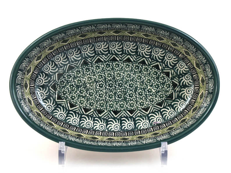 Auflaufform Oval 21 cm   Aztec Sonne grüne
