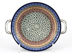 Auflaufform rund mit Henkel 25 cm   Griechisch