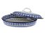 Oval Baking Dish with Lid 36 cm (14")   Blue Leaves