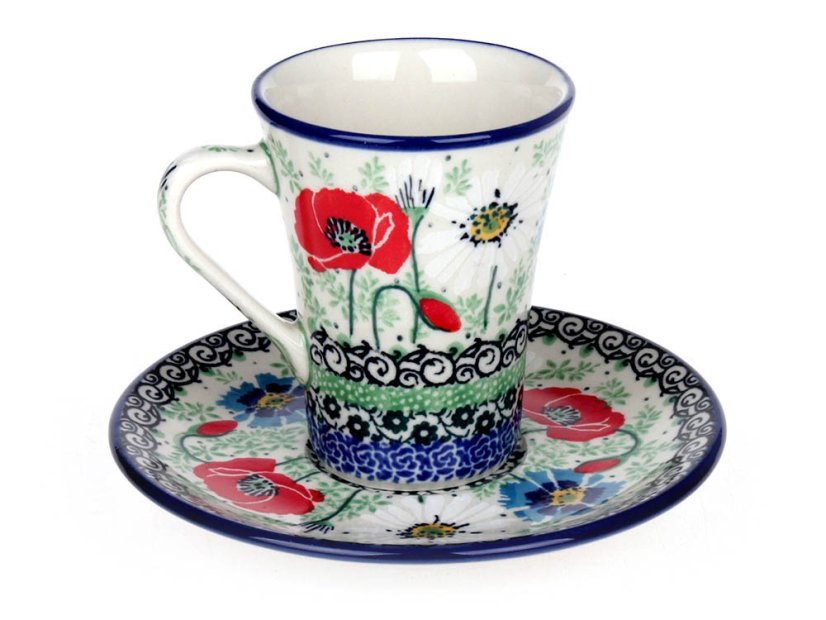 Cup with Saucer 0,13 l (4.3 oz)   Summer Flowers UNIKAT