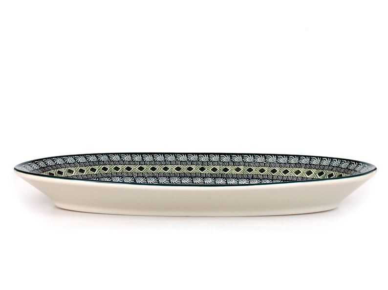ovál servírovací velký 45 cm   Aztécké slunce zelené