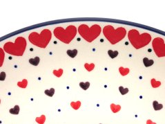 Shallow Plate 25 cm (10")   Red Hearts