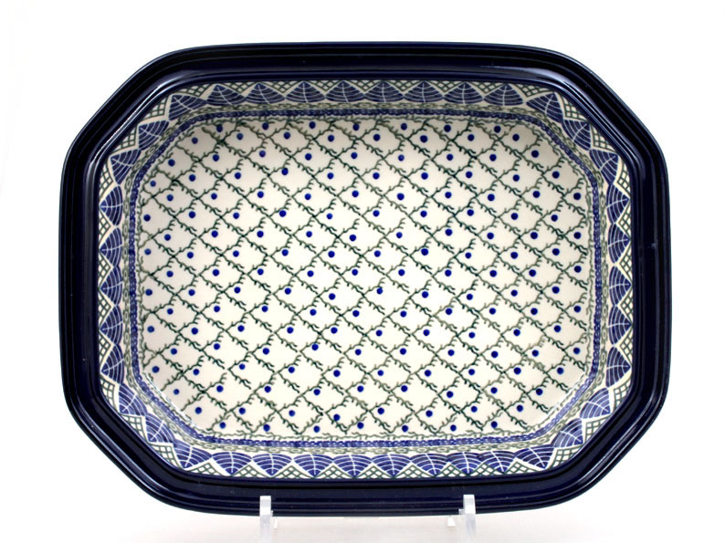 Baking Dish with Lid 31 cm (12")   Blue Leaves