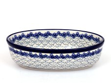 Auflaufform Oval 21 cm   Weisse Spitze