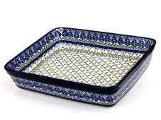 pekáč obdélník velký 31 cm   Modré listy