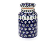 dóza s korkovou zátkou 18 cm Paví oka