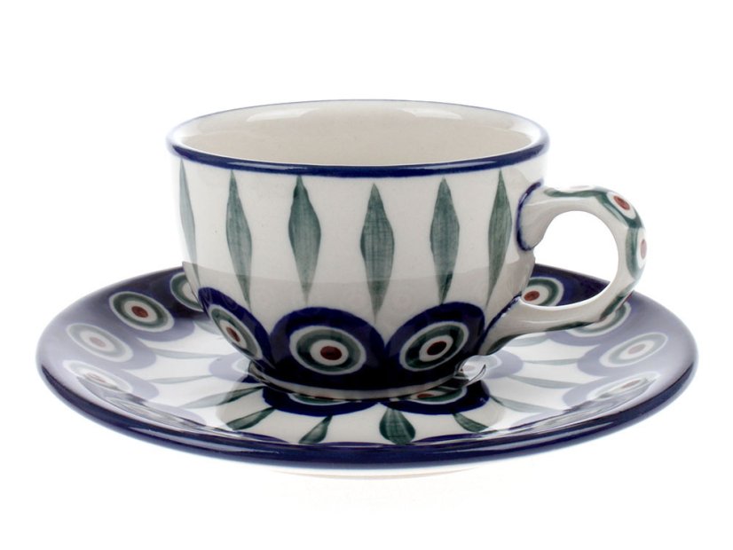 Cup with Saucer 0,1 l (4 oz)   Peacock