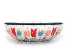 Low Bowl 13 cm (5")   Pink Tulips