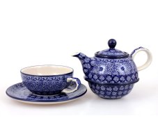 Teekanne & Tasse mit Untertasse 0,6+0,25 l   Spitze