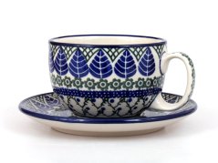 Cup with Saucer 0,35 l (13 oz)   Blue Leaves