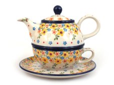 Teekanne & Tasse mit Untertasse 0,6+0,25 l   Frühling