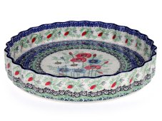 Pie Baking Dish 29 cm (11")   Summer Flowers UNIKAT
