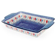 zapékací mísa  33 cm   Růžové tulipány