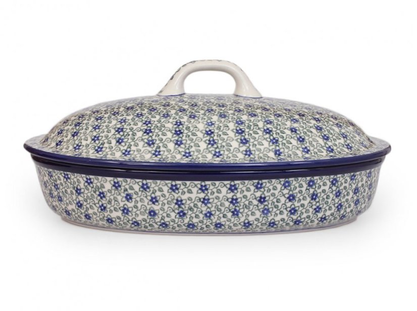 Oval Baking Dish with Lid 36 cm (14")   Lobelia
