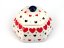 Jar with Lid 10 cm (4")   Red Hearts