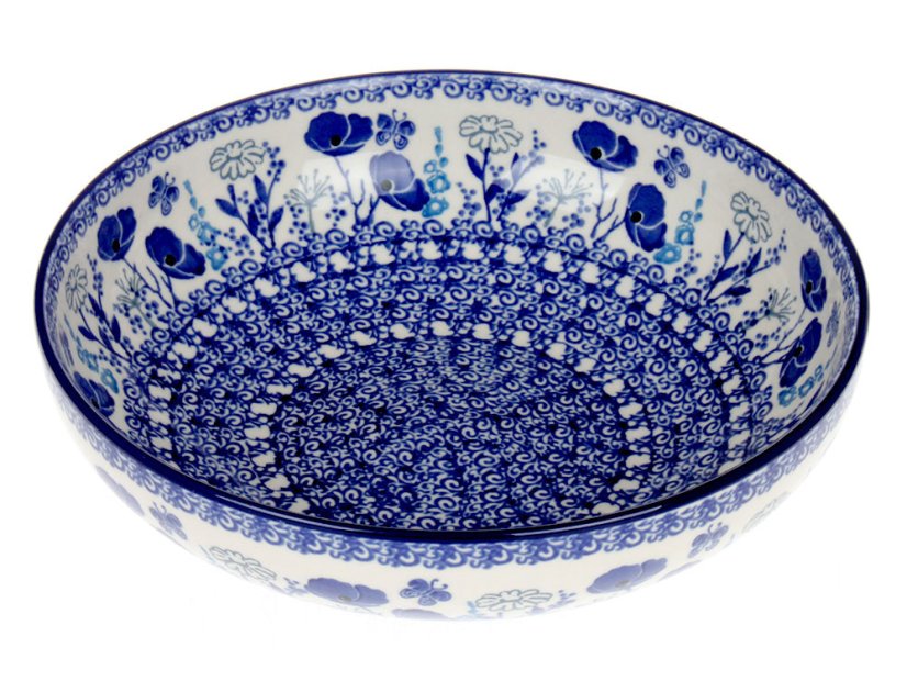 Low Bowl  22 cm (9")   Blue Garden