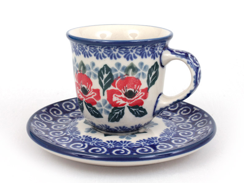 Mocca Cup with Saucer 0,06 l (2 oz)   Poppies