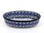 Auflaufform Oval 21 cm   Blaue Blätter