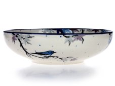 Low Bowl 22 cm (9") Japanese Garden UNIKAT