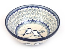Bowl CLASSIC 17 cm (6.5") Titmouses in Winter UNIKAT