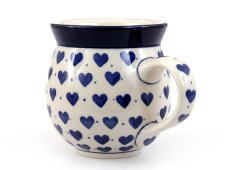 Kugelbecher mittel 0,35 l   Blaue Herzchen