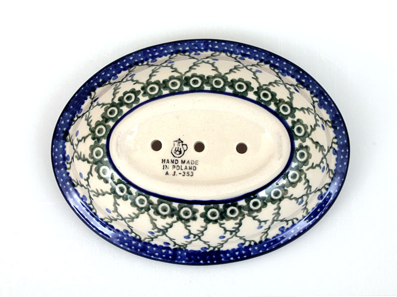 mýdelnička s otvory 14 cm   Modré listy