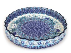 koláčová forma  28,5 cm   Modré léto  UNIKÁT