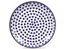 Teller 25 cm   Blaue Herzchen