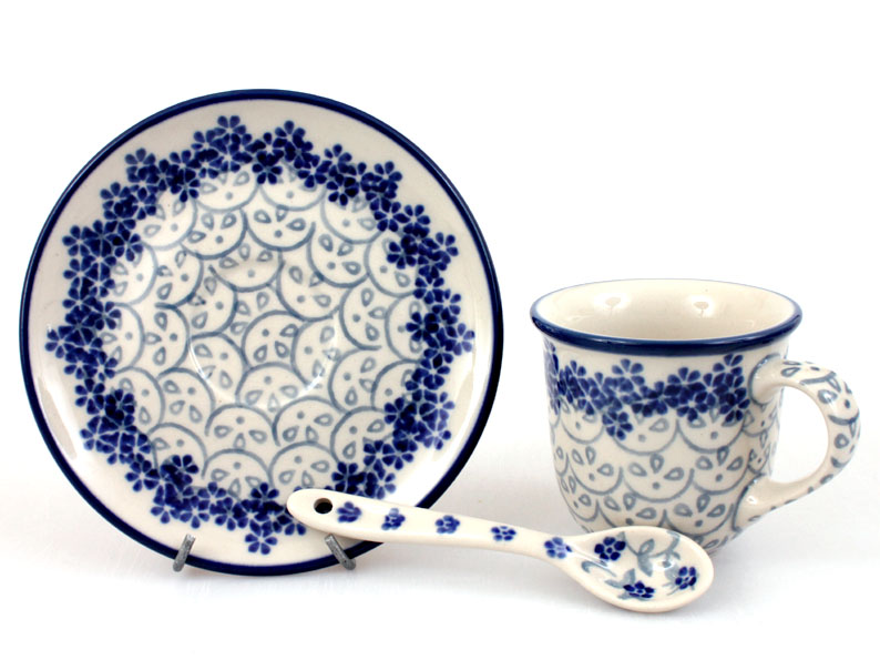 Mocca Cup with Saucer 0,06 l (2 oz)   White Lace