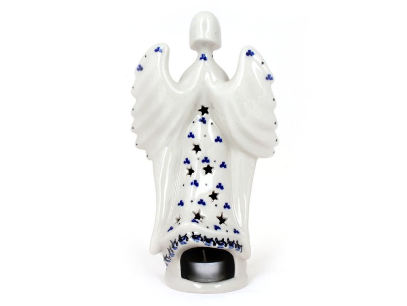 Candle Holder Angel  22 cm (9")   Frozen Meadow