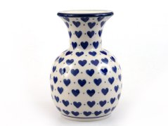Vase klein 14 cm   Blaue Herzchen