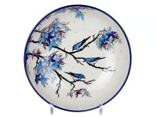 Low Bowl 22 cm (9") Japanese Garden UNIKAT