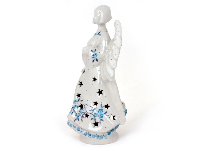 Candle Holder Angel  22 cm (9")   Doves