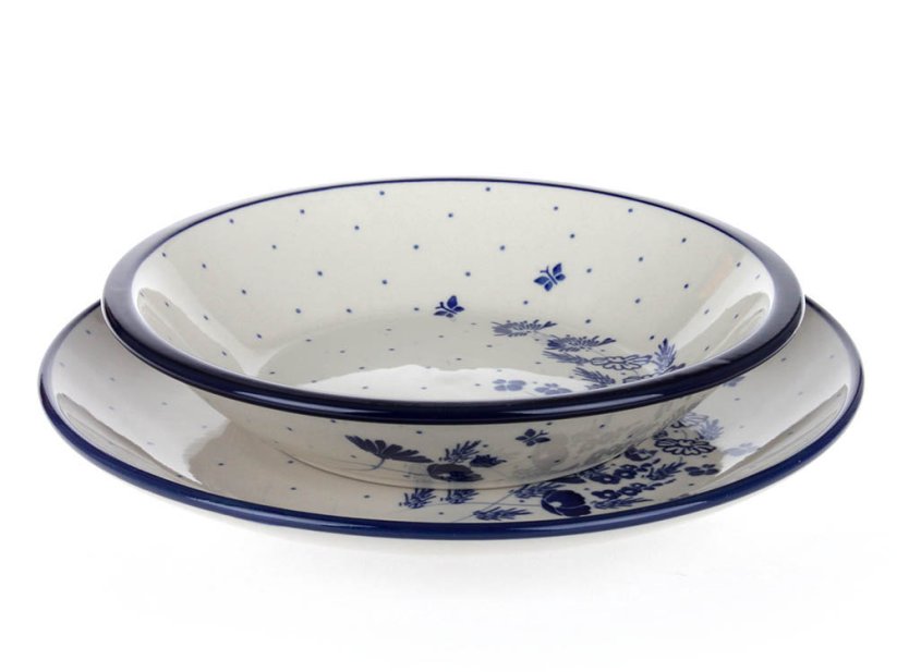 talíř mělký 25 cm   Něžně modrá
