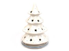 Weihnachtsbaum Windlicht 20 cm   Schneeblumen