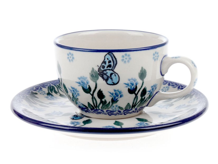 Tasse mit Untertasse 0,1 l   Wiesenschmetterling