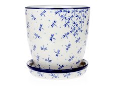 Flower Pot with Saucer   Damselfly