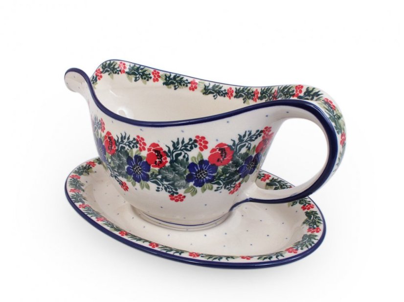 Sauce Boat with Saucer   Wreath