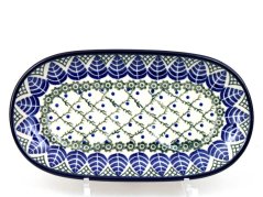 Sugar and Creamer Tray   Blue Leaves