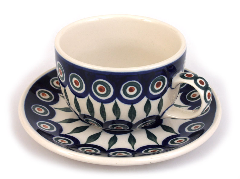 Cup with Saucer 0,2 l (7 oz)   Peacock